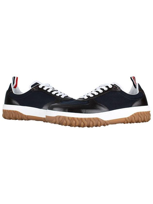 Letterman Panel Low-Top Sneakers Navy - THOM BROWNE - BALAAN 2