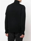 Men's Patch High Neck Lambswool Knit Cardigan Black - STONE ISLAND - BALAAN 5