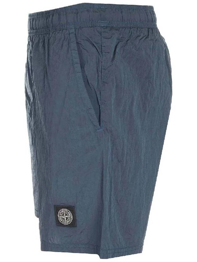 Men's Logo Patch Nylon Swim Shorts Blue - STONE ISLAND - BALAAN 3