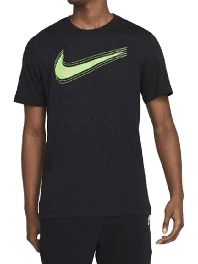 Multi Swoosh Short Sleeve T-Shirt Black - NIKE - BALAAN 1