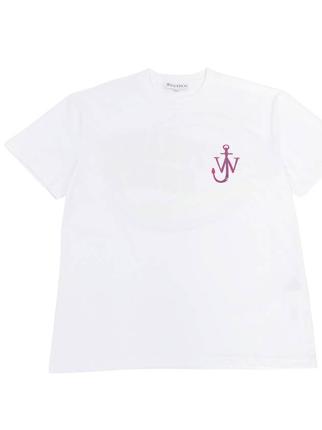 Embroidered Logo Cotton Short Sleeve T-Shirt White - JW ANDERSON - BALAAN 2