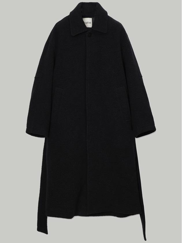 belted boucl long coat - TRADCLUB - BALAAN 1