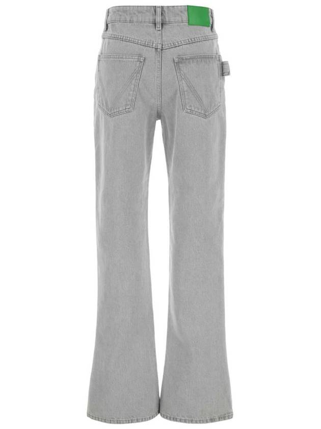 Flare Denim Jeans Light Grey Wash - BOTTEGA VENETA - BALAAN 3