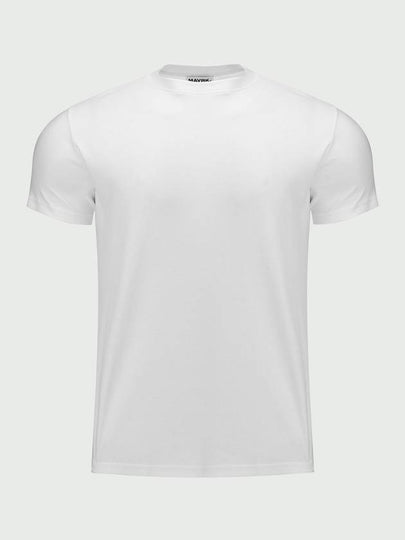 Unisex Daily Plain Muscle Fit T-Shirt White - MAVRK - BALAAN 2