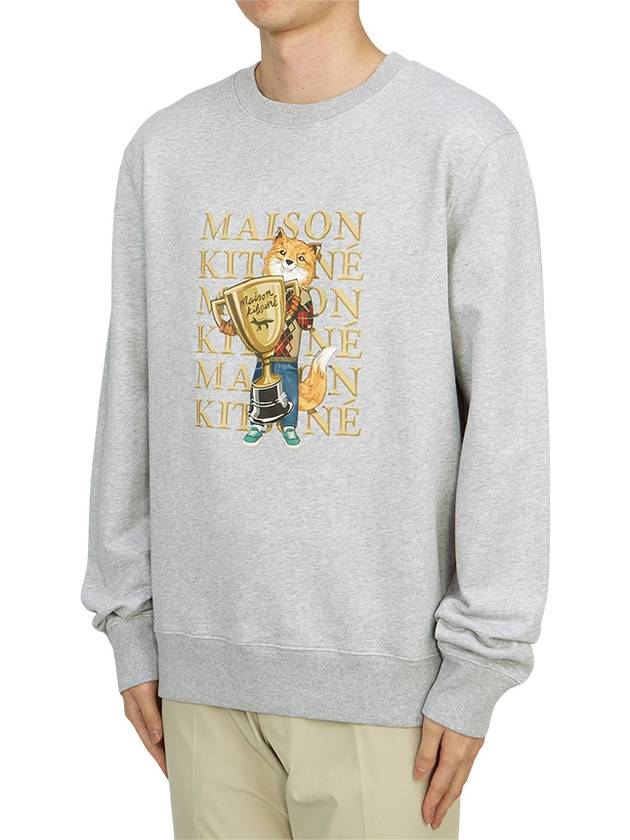 Fox Champion Regular Sweatshirt Grey - MAISON KITSUNE - BALAAN 3