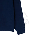 Embroidered Logo Wool Knit Top Ink Blue - MAISON KITSUNE - BALAAN 5