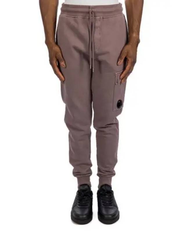 Brushed Emerized Diagonal Fleece Cargo Track Pants Purple - CP COMPANY - BALAAN 2