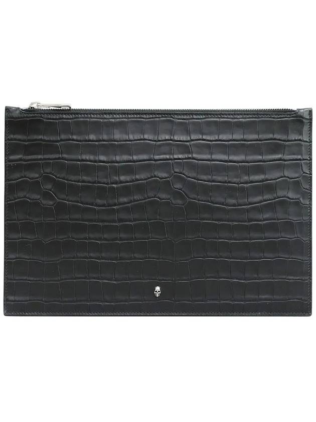 Men's Flat Clutch Bag Black - ALEXANDER MCQUEEN - BALAAN.