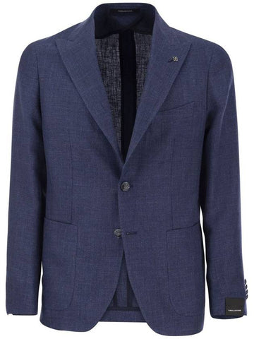 Linen and virgin wool two-button jacket - TAGLIATORE - BALAAN 1