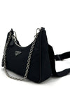 Black Tesuto Re Edition Multi Hobo Bag 1BH204 - PRADA - BALAAN 3