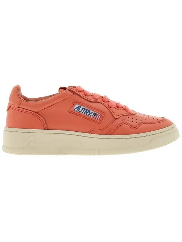 Women's Medalist Goatskin Low Top Sneakers Coral Pink - AUTRY - BALAAN 1