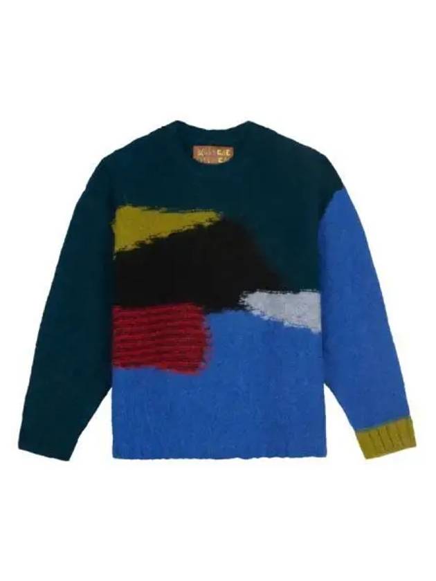 Brain Dead Boxy Knit Sweater Blue - BRAIN DEAD - BALAAN 1