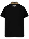 Kids Check Collar Polo Short Sleeve T-Shirt Black - BURBERRY - BALAAN 4