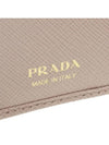 Gold Triangle Logo Saffiano Half Wallet Pink Beige - PRADA - BALAAN 8