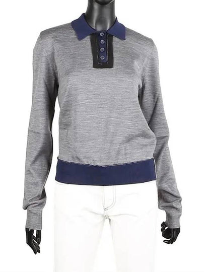 Wool Collar Knit Top Grey - MAISON MARGIELA - BALAAN 2