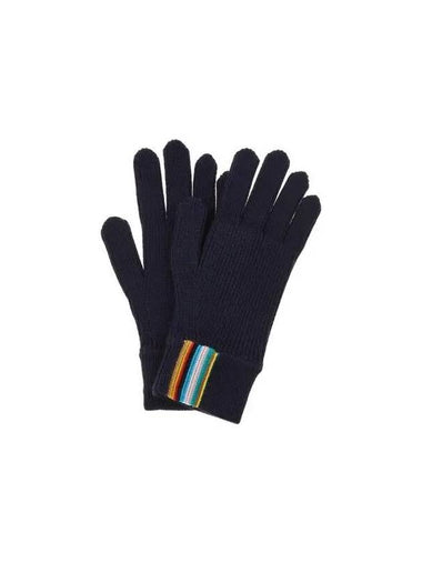 Women s Striped Patch Wool Gloves Navy 271386 - PAUL SMITH - BALAAN 1