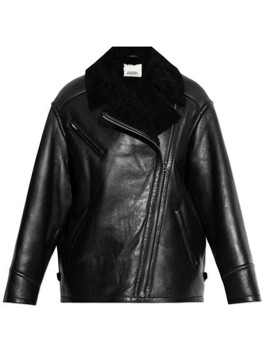 Isabel Marant Leather Jacket Adelina, Women's, Black - ISABEL MARANT - BALAAN 1