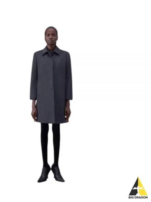 Classic Collar Cashmere Single Coat Dark Grey - THOM BROWNE - BALAAN 2