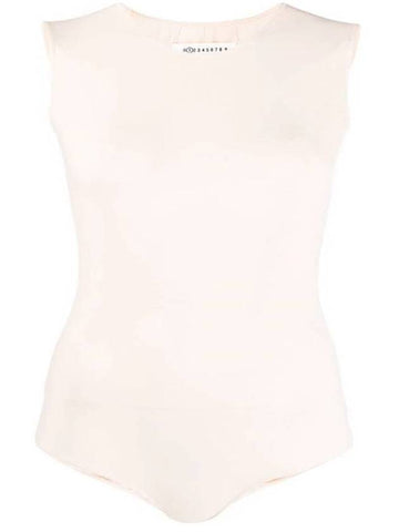 Back Stitch Crew Neck Bodysuit Ivory - MAISON MARGIELA - BALAAN 1