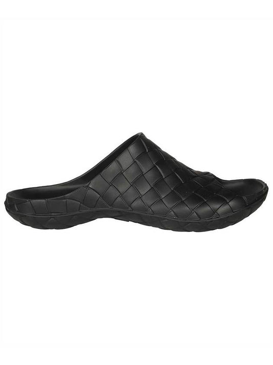 Beebee Intrecciato Rubber Slippers Black - BOTTEGA VENETA - BALAAN 1