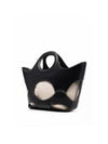 Onada Cut Out Small Leather Tote Bag Black - HEREU - BALAAN 2