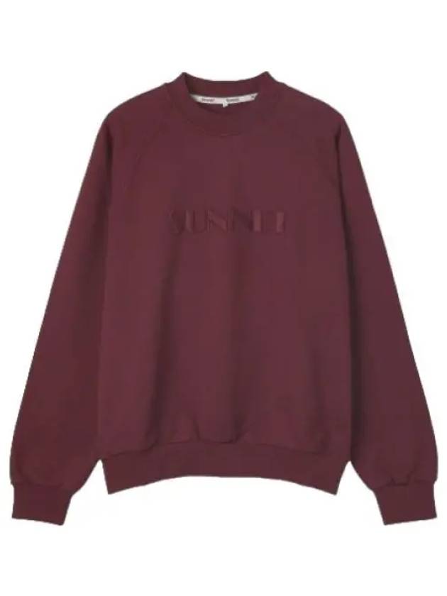 Classic Big Logo Embroidered Sweatshirt Bordeaux - SUNNEI - BALAAN 1