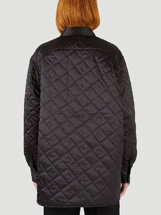 Signature embroidered face patch quilted jacket black CB0065 - ACNE STUDIOS - BALAAN 4