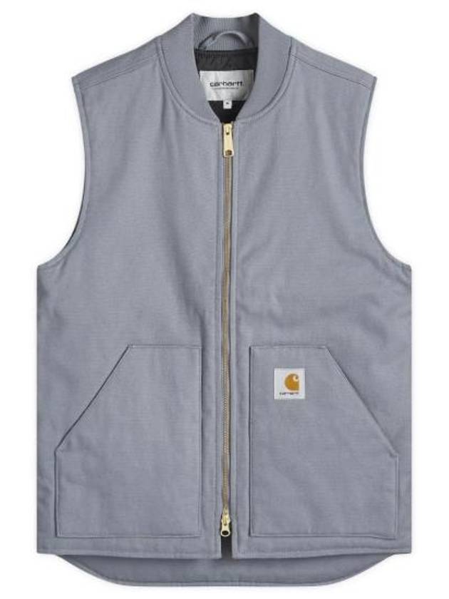 Logo Patch Zipper Vest Dove Grey - CARHARTT WIP - BALAAN 2