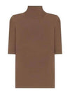 Gigi High Neck Virgin Wool Knit Top Camel Brown - MAX MARA - BALAAN 2