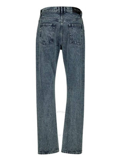 Balmain Logo-Applique Straight-Leg Jeans, Waist Size 31