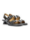 Women's Dina Leather Sandal Heels Black - CAMPER - BALAAN 2