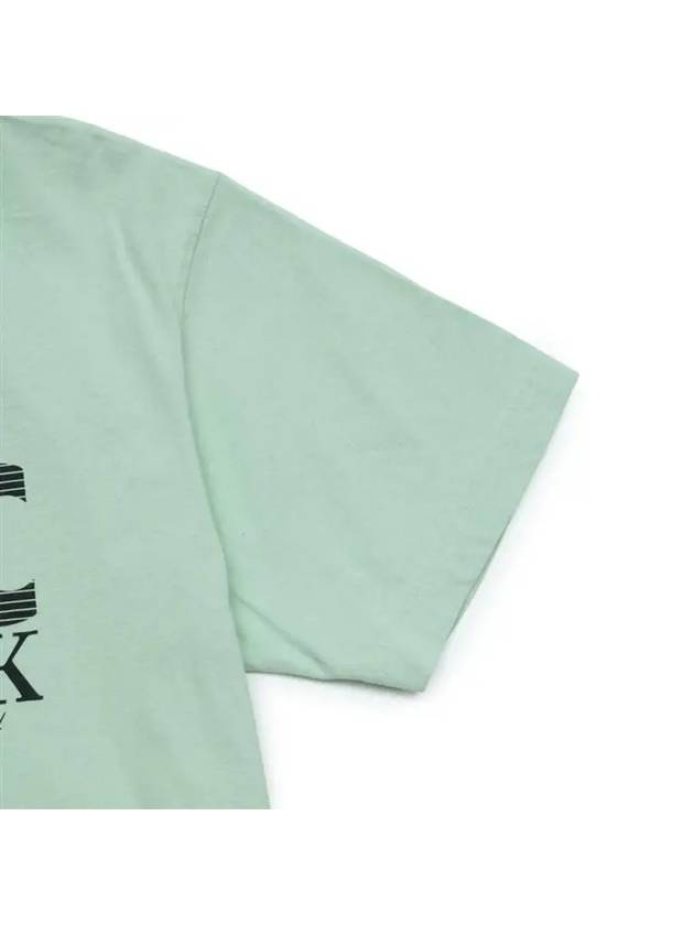 Logo Print Cotton Short Sleeve T-Shirt Light Green - SPORTY & RICH - BALAAN 5