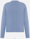 Couture Embroidered Cashmere Jersey Knit Top Blue - DIOR - BALAAN 6