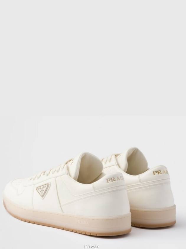 Downtown Nappa Leather Low Top Sneakers Ivory - PRADA - BALAAN 5