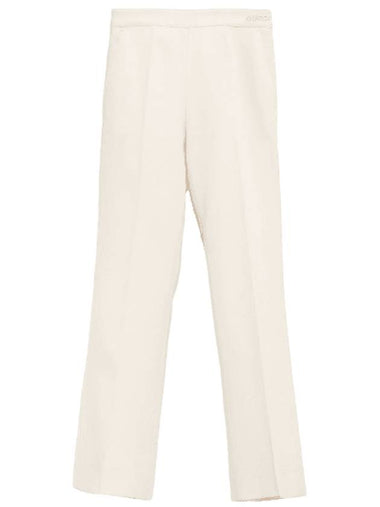 Silk blend straight pants white - GUCCI - BALAAN 1