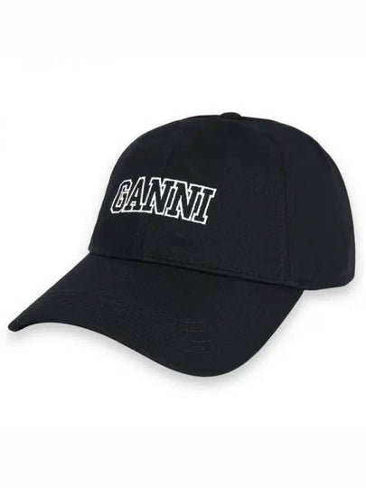 Embroid Logo Ball Cap Black - GANNI - BALAAN 2