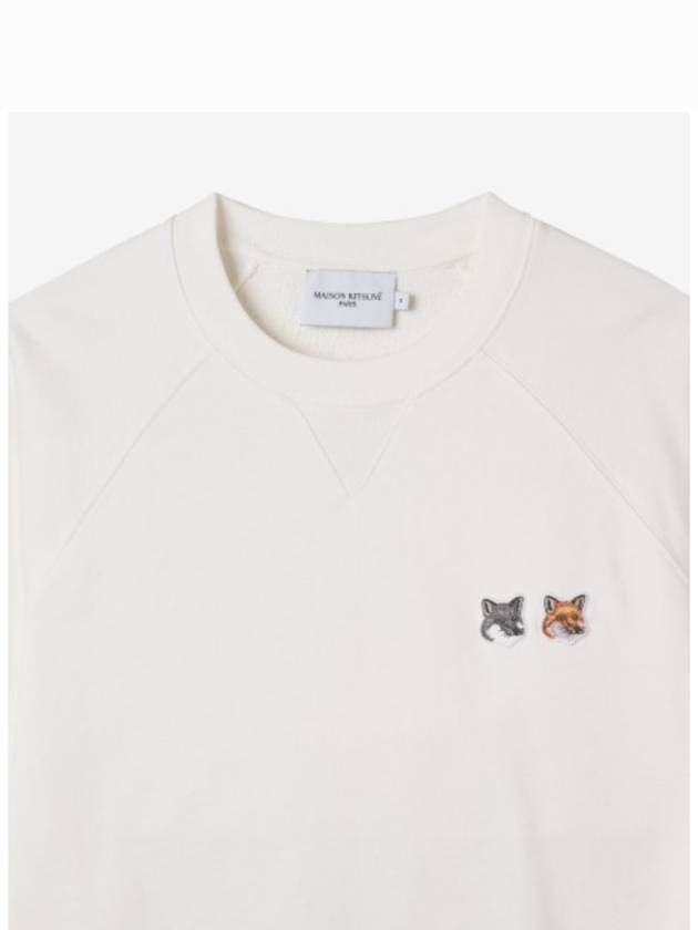 Double Fox Head Patch Classic Sweatshirt Ecru - MAISON KITSUNE - BALAAN 4