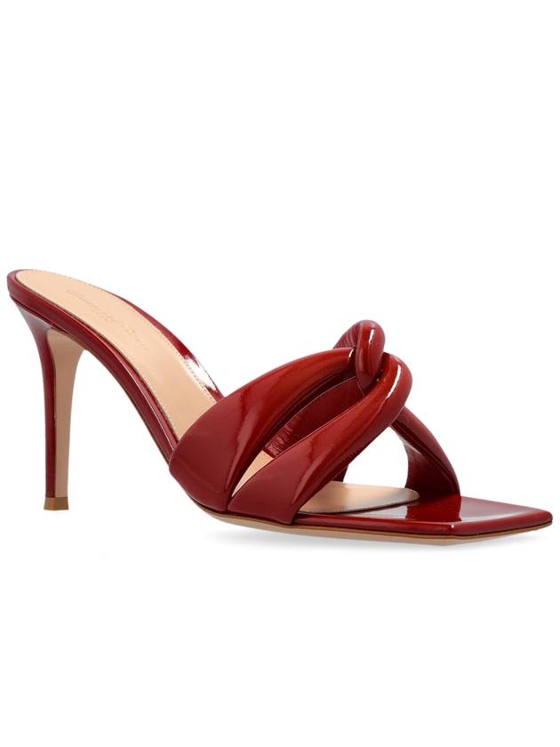 Gianvito Rossi Amour Heeled Mules, Women's, Red - GIANVITO ROSSI - BALAAN 4