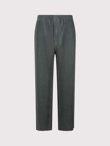 Homme Pliss Issey Miyake Straight Pants HP48JF119 63 MOSS GREEN - ISSEY MIYAKE - BALAAN 1