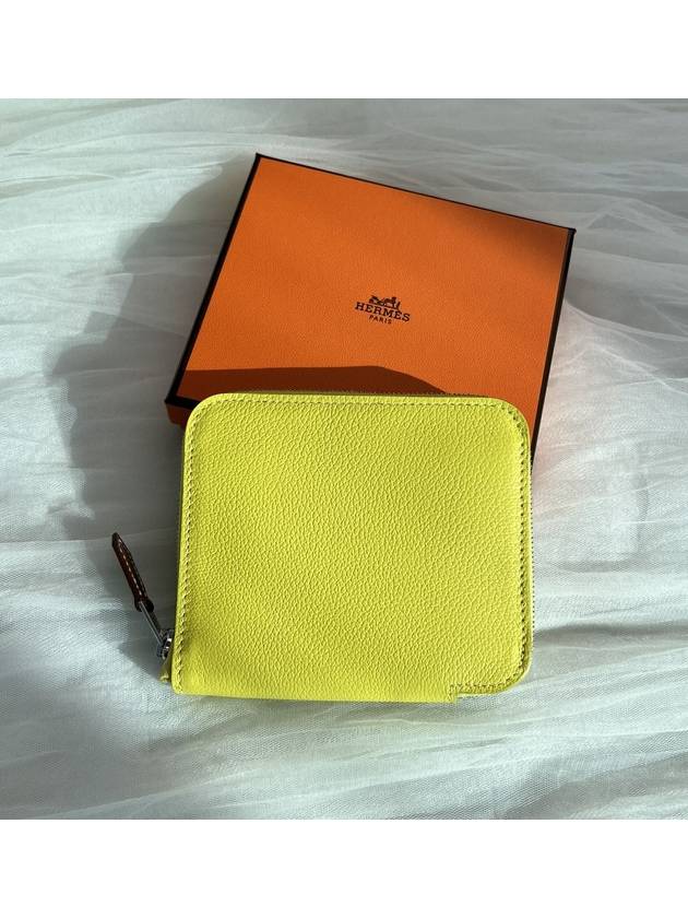 Silk'In Compact Card Wallet Lime - HERMES - BALAAN 4