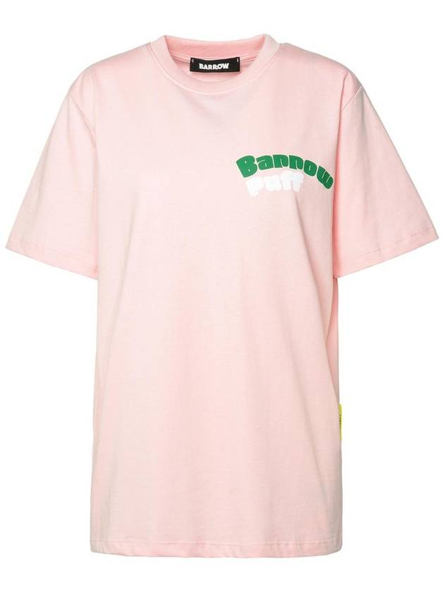 Barrow Pink Cotton T-Shirt - CLAIRE BARROW - BALAAN 1