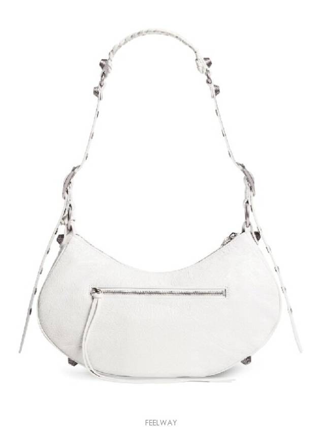 Le Cagole Small Leather Shoulder Bag White - BALENCIAGA - BALAAN 3