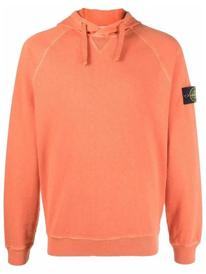 Malfile Fleece Garment Dyed Hoodie Orange - STONE ISLAND - BALAAN 2