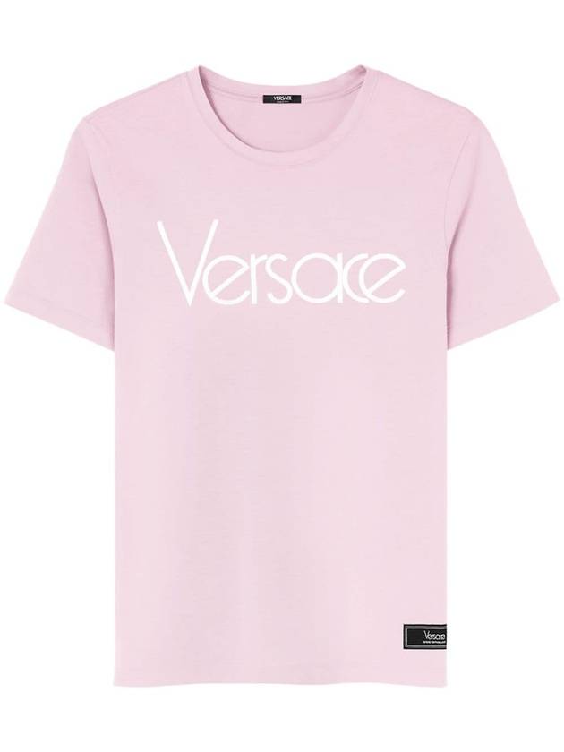 Long Sleeve T-Shirt 1014273 1A09120 2P450 ROSA E BIANCO - VERSACE - BALAAN 2