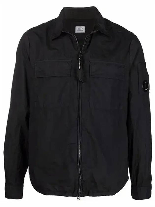 Lens Tailor L Shirt Zip-Up Jacket Black - CP COMPANY - BALAAN 1