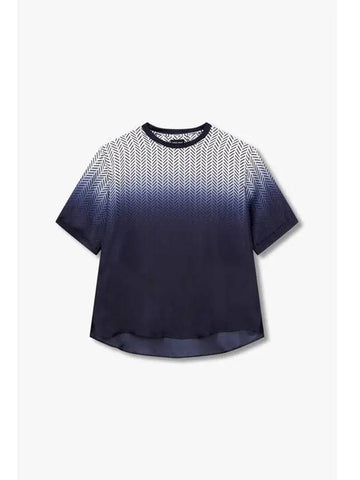 Men s Gradient Silk T Shirt Navy - GIORGIO ARMANI - BALAAN 1