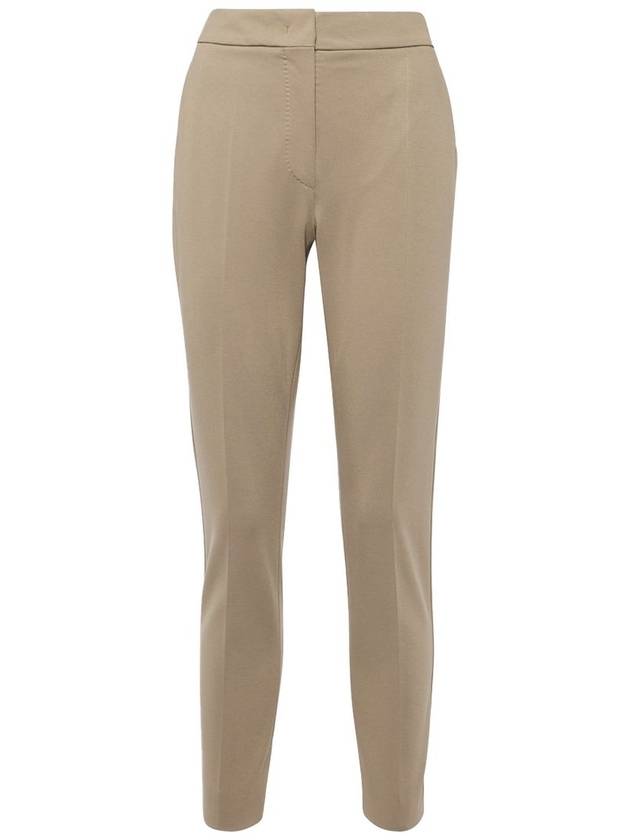 Pegno viscose jersey straight pants beige - MAX MARA - BALAAN 2