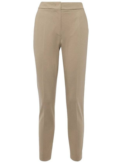 Pegno viscose jersey straight pants beige - MAX MARA - BALAAN 2