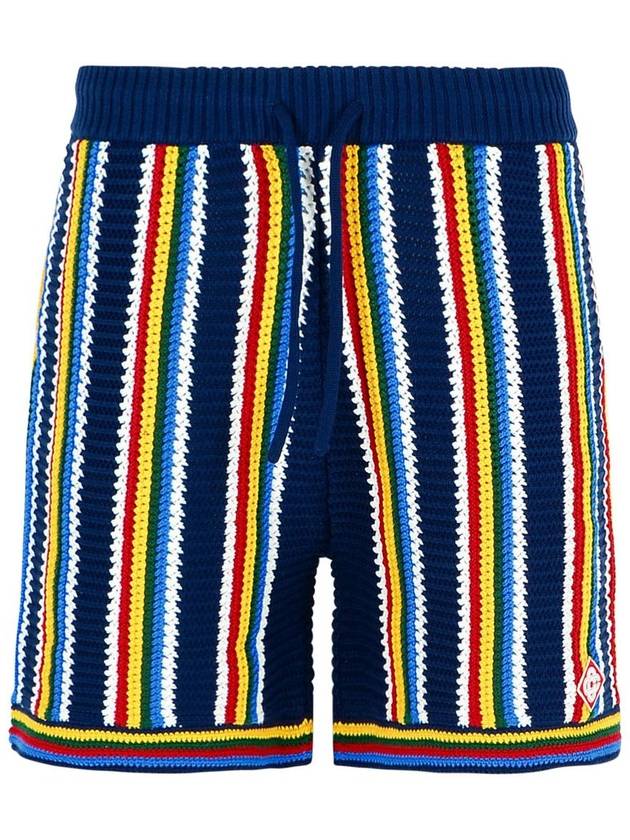 Casablanca 'Crochet' Multicolor Viscose Bermuda Shorts - CASABLANCA - BALAAN 1