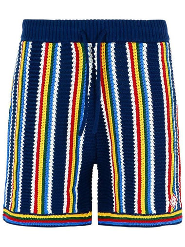 Casablanca 'Crochet' Multicolor Viscose Bermuda Shorts - CASABLANCA - BALAAN 1